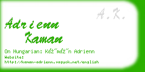 adrienn kaman business card